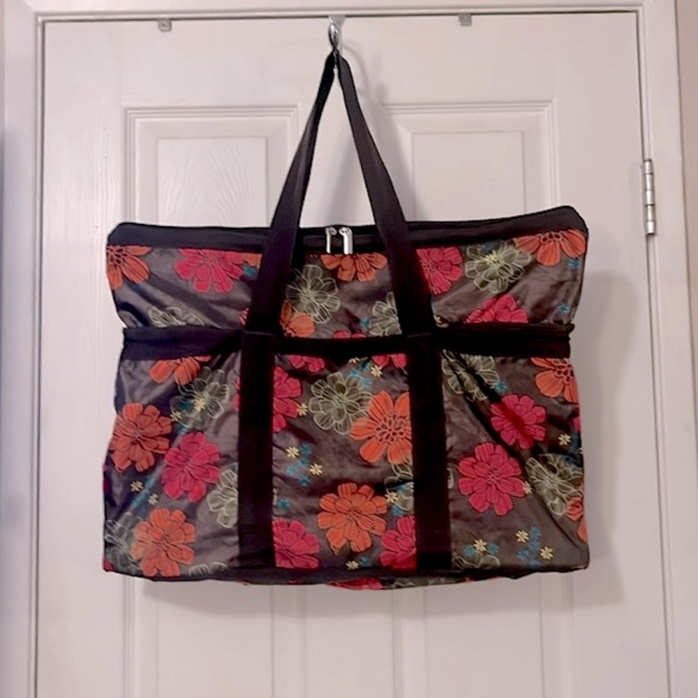Phosphorus Floral Hawaiin Print Coloful Tote Bag Carryon Overnight Beach Bag